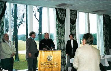 On February 21, 2002, Paul Murphy was recognized as a Paul Harris Fellow for Rotary International. On the picture - Paul Murphy at the Award Ceremony.